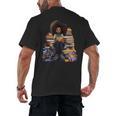 Back To School Afro Melanin Girl Reading Book Bookworm Men's Back Print T-Shirt Back To School Afro Melanin Girl Reading Book Bookworm Men's Back Print T-Shirt