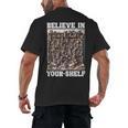 Believe In Your-Shelf Bookworm Book Shelf Reader Men's Back Print T-Shirt Believe In Your-Shelf Bookworm Book Shelf Reader Men's Back Print T-Shirt