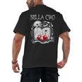 Bella Ciao Goodbye Beautiful Skull Book Of Dark Magic Occult Men's Back Print T-Shirt Bella Ciao Goodbye Beautiful Skull Book Of Dark Magic Occult Men's Back Print T-Shirt