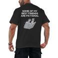 Some Of My Best Friends Are Fictional Book Lover Nerd Men's Back Print T-Shirt