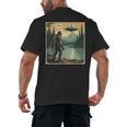 Bigfoot Sasquatch Alien Spaceship UFO Introvert Bruh Men's Back Print T-Shirt