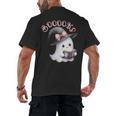 Boo Ghost Books Coquette Bow Halloween Women School Teacher Men's Back Print T-Shirt