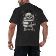 Boo Skeleton Skull Books Halloween Women School Teacher Kid Men's Back Print T-Shirt