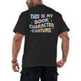 This Is My Book Character Costume Book Lover Groovy Men's Back Print T-Shirt