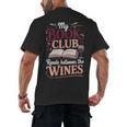 My Book Club Reads Between The Wines Men's Back Print T-Shirt