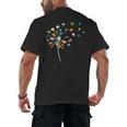 Book Dandelion Reading Lover Bookworm Bookish Librarian Read Men's Back Print T-Shirt