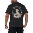 Book And Dog Lover Reading Humor Librarian Men's Back Print T-Shirt