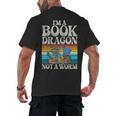 Im a Book Dragon Not a Worm Dragon Men's Back Print T-Shirt