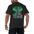 Book Dragon Reading Fantasy Men's Back Print T-Shirt