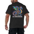 Be a Book Dragon Reading Men's Back Print T-Shirt