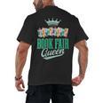 Book Fair Queen Literature School Book Fair Event Men's Back Print T-Shirt