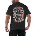 Book Fair Vibes Groovy 70s Retro School Librarian Men's Back Print T-Shirt