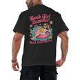 Book Girl Summer Beach Vacation Book Lover Men's Back Print T-Shirt