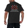 Book Heart Read Book Reading Librarian Men Women Kids Men's Back Print T-Shirt Book Heart Read Book Reading Librarian Men Women Kids Men's Back Print T-Shirt