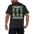 Book Leprechaun St Patrick's Day Library Librarian Reading Men's Back Print T-Shirt Book Leprechaun St Patrick's Day Library Librarian Reading Men's Back Print T-Shirt
