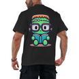 Book Lover Frankenstein's Monster With Reading Glasses Men's Back Print T-Shirt Book Lover Frankenstein's Monster With Reading Glasses Men's Back Print T-Shirt