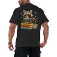 Book Lover Racoon Reading Bookish Library Read Books Be Kind Men's Back Print T-Shirt Book Lover Racoon Reading Bookish Library Read Books Be Kind Men's Back Print T-Shirt