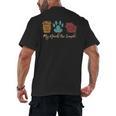 Book Lover Reader Coffee Dog Book My Needs Are Simple For Men Women Men's Back Print T-Shirt Book Lover Reader Coffee Dog Book My Needs Are Simple For Men Women Men's Back Print T-Shirt