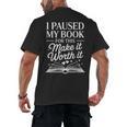 Book Lover Reading Quote For Reading Teacher Men's Back Print T-Shirt Book Lover Reading Quote For Reading Teacher Men's Back Print T-Shirt