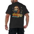 Book Lover Sloth Reading Bookish Library Read Books Be Kind Men's Back Print T-Shirt