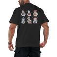 Book Lover Teacher Snowman Reading Books Christmas Winter Men's Back Print T-Shirt