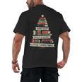 Book Merry Little Christmas Tree Holiday Men's Back Print T-Shirt