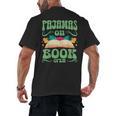 Book And Pajama Pajamas On Book Open Men's Back Print T-Shirt Book And Pajama Pajamas On Book Open Men's Back Print T-Shirt