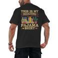 Book And Pajama This Is My Reading Pajama Bedtime Reading Men's Back Print T-Shirt