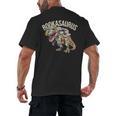 Book Reading Dinosaur T-Rex Dino Bookworm Men's Back Print T-Shirt