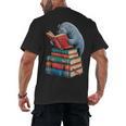 Book Reading Book Reader Manatees Sea Animal Sea Cow Manatee Men's Back Print T-Shirt