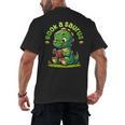 Book A Saurus Bookasaurus Dinosaur Book Girls Boys Toddler Men's Back Print T-Shirt Book A Saurus Bookasaurus Dinosaur Book Girls Boys Toddler Men's Back Print T-Shirt