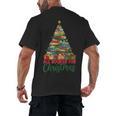 All Booked For Christmas Reading Books Librarian Holiday Men's Back Print T-Shirt