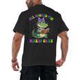 All Booked For Mardi Gras Crocodile Reading Book Teacher Men's Back Print T-Shirt