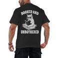 Booked And Unbothered Cat Reading Book Lovers Men's Back Print T-Shirt Booked And Unbothered Cat Reading Book Lovers Men's Back Print T-Shirt