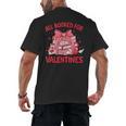 All Booked For Valentine Bow Books Lover Teacher Girl Women Men's Back Print T-Shirt