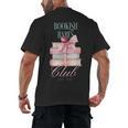 Bookish Babes Club Cute Pink Book Stack With Bow Men's Back Print T-Shirt Bookish Babes Club Cute Pink Book Stack With Bow Men's Back Print T-Shirt