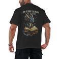 Bookish Quote I Am a Book Dragon Not a Worm Reading Book Men's Back Print T-Shirt