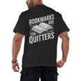Bookmarks Quote Library Book Reader Men's Back Print T-Shirt