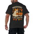 Books And BER Months Fall Librarian Reading Halloween Men's Back Print T-Shirt Books And BER Months Fall Librarian Reading Halloween Men's Back Print T-Shirt