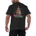 Books Make You Bright Christmas Librarian Book Lover Men's Back Print T-Shirt Books Make You Bright Christmas Librarian Book Lover Men's Back Print T-Shirt
