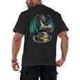 Books Dragon Reading Book Lover Men's Back Print T-Shirt