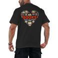Books Heart Valentines Day Books Are My Love Language Men's Back Print T-Shirt Books Heart Valentines Day Books Are My Love Language Men's Back Print T-Shirt