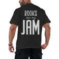 Books Are My Jam Graphic For Introverts Men's Back Print T-Shirt
