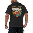 Books Are My Love Language Reading Lover Librarian Valentine Men's Back Print T-Shirt Books Are My Love Language Reading Lover Librarian Valentine Men's Back Print T-Shirt