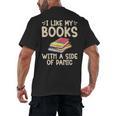 I Like My Books With a Side Of Panic Thriller Men's Back Print T-Shirt I Like My Books With a Side Of Panic Thriller Men's Back Print T-Shirt