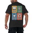 Books Yarn Coffee Repeat Crocheting Men's Back Print T-Shirt