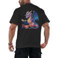 Bookworm Book Lover Women Girls Dragon Reading Men's Back Print T-Shirt Bookworm Book Lover Women Girls Dragon Reading Men's Back Print T-Shirt