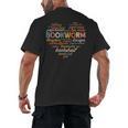 Bookworm Words Heart Book Lover Reader Reading Fun Men's Back Print T-Shirt