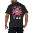 Bookworm Just A Girl Who Loves To Read Men's Back Print T-Shirt