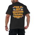 Bookworm This Is My Reading Pajama Book And Pajama Men's Back Print T-Shirt Bookworm This Is My Reading Pajama Book And Pajama Men's Back Print T-Shirt